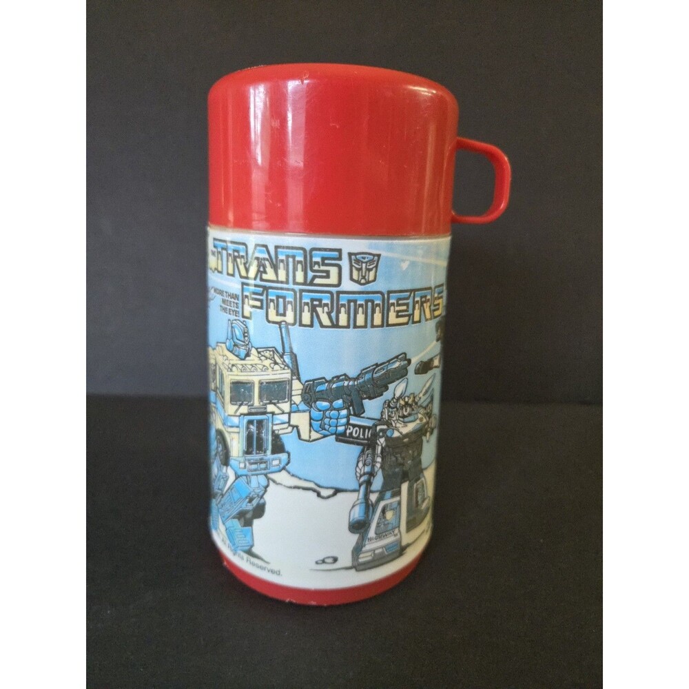 1984 Transformers Aladdin Lunch Bottle Vintage For Lunchbox Good Used Condition
